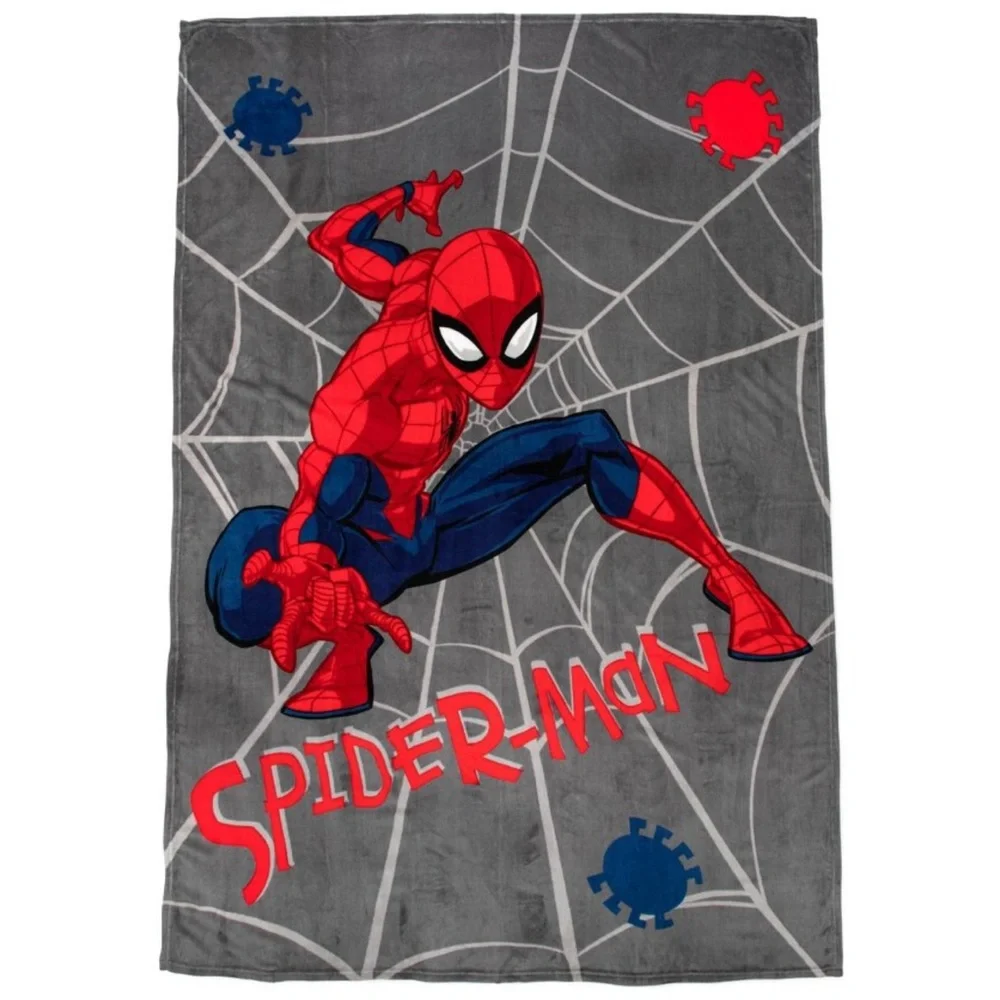 Spider-Man marvel vintage fleece blanket 87 x 65‎ NWOT